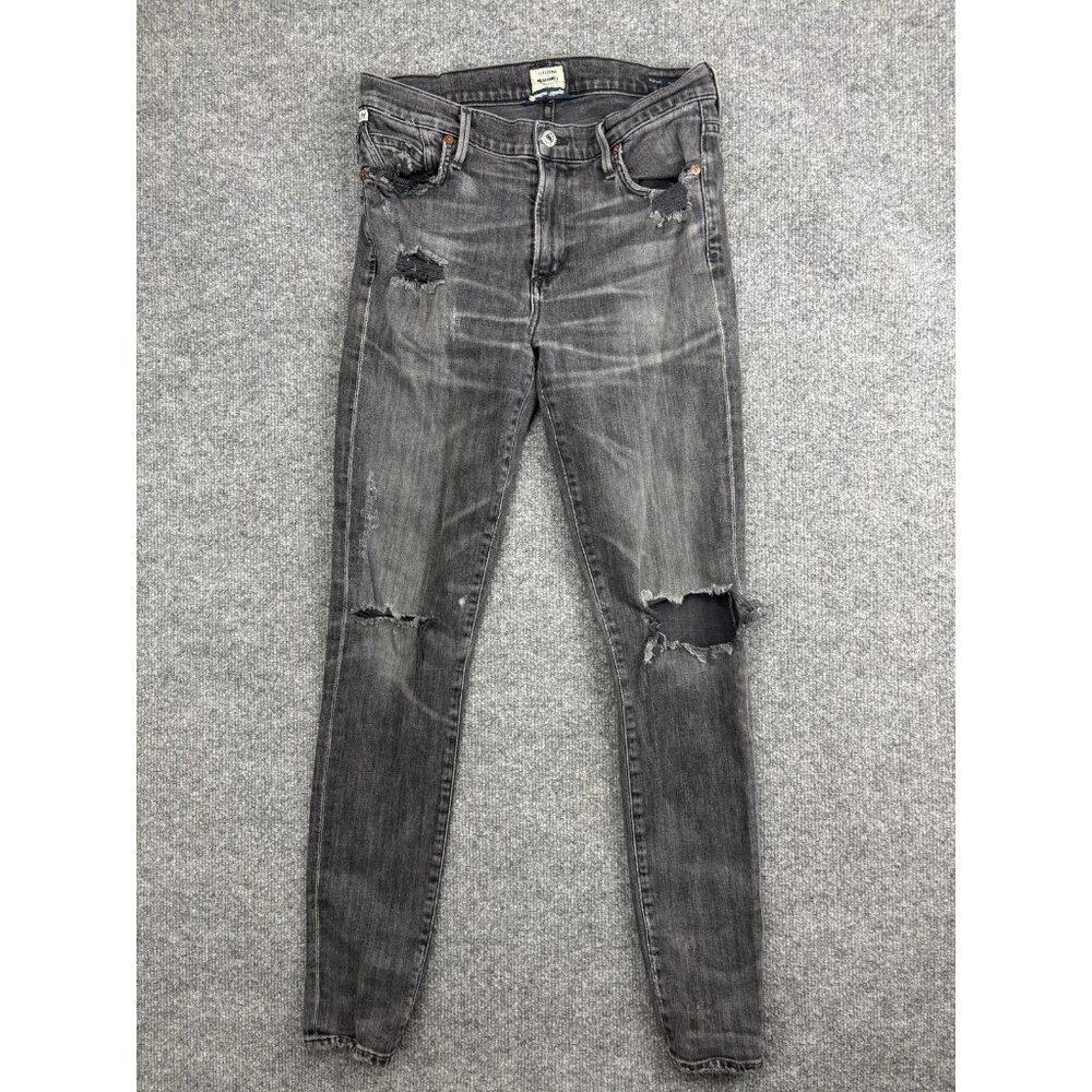 Citizens Of‎ Humanity Rocket Jeans Womens 28 Gray High Rise Skinny Distressed